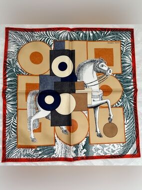 Hermes Cavalier en Formes scarf 45